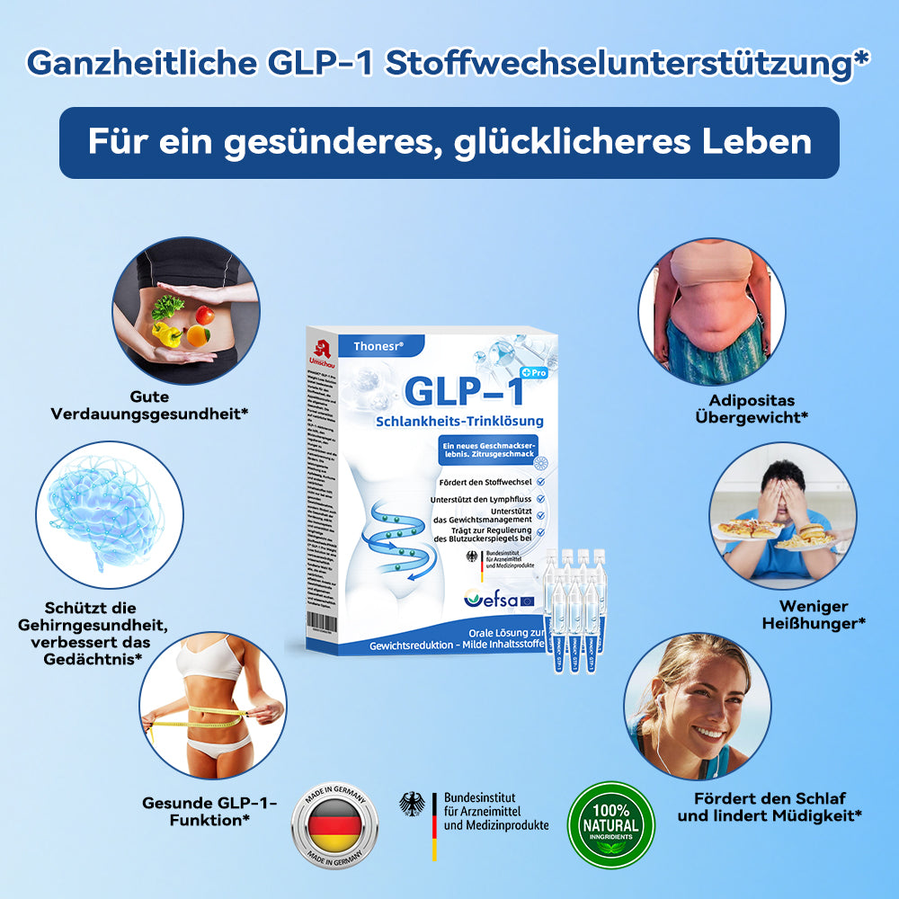 Thonesr® GLP-1 Pro Schlankheits-Trinklösung 7 Tage sichtbare Wirkung, keine Nebenwirkungen, geeignet für alle Altersgruppen 🌹