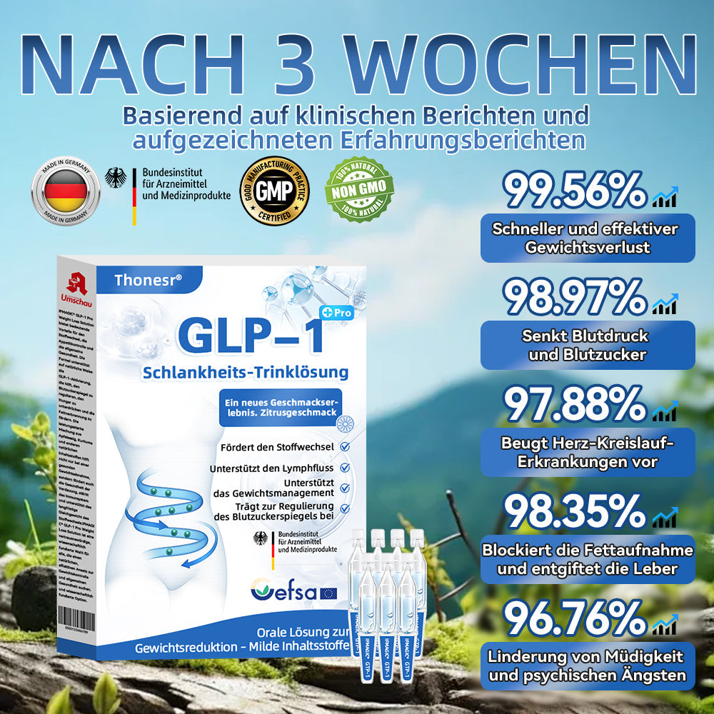 Thonesr® GLP-1 Pro Schlankheits-Trinklösung 7 Tage sichtbare Wirkung, keine Nebenwirkungen, geeignet für alle Altersgruppen 🌹