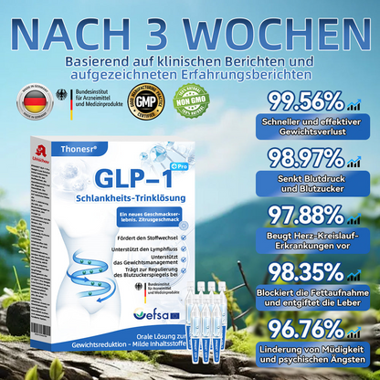 Thonesr® GLP-1 Pro Schlankheits-Trinklösung 7 Tage sichtbare Wirkung, keine Nebenwirkungen, geeignet für alle Altersgruppen 🌹