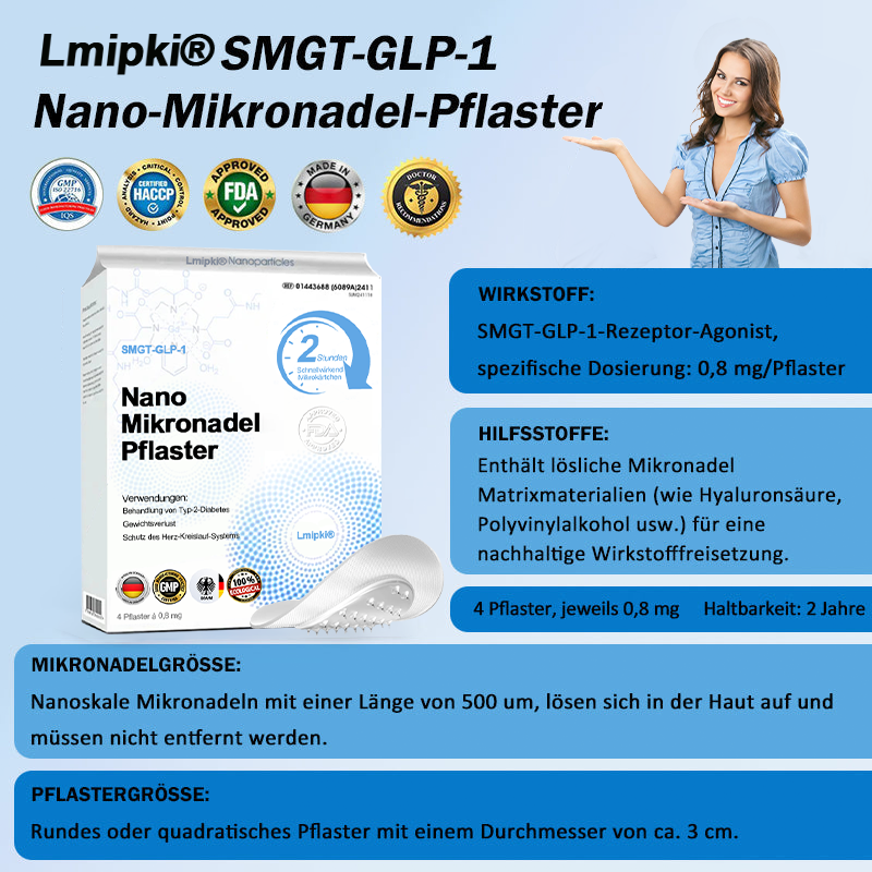 DE Offizieller Laden: Lmipki® 𝐍𝐈𝐃𝐃𝐊-𝐓𝐢𝐫𝐳𝐞𝐩𝐚𝐭𝐢𝐝𝐞 𝐍𝐚𝐧𝐨 Mikronadeln Pflaster⚡（（Balancieren den Blutzucker, schmerzfrei, ohne Nebenwirkungen. Geeignet für Adipositas und Diabetes.）🤩