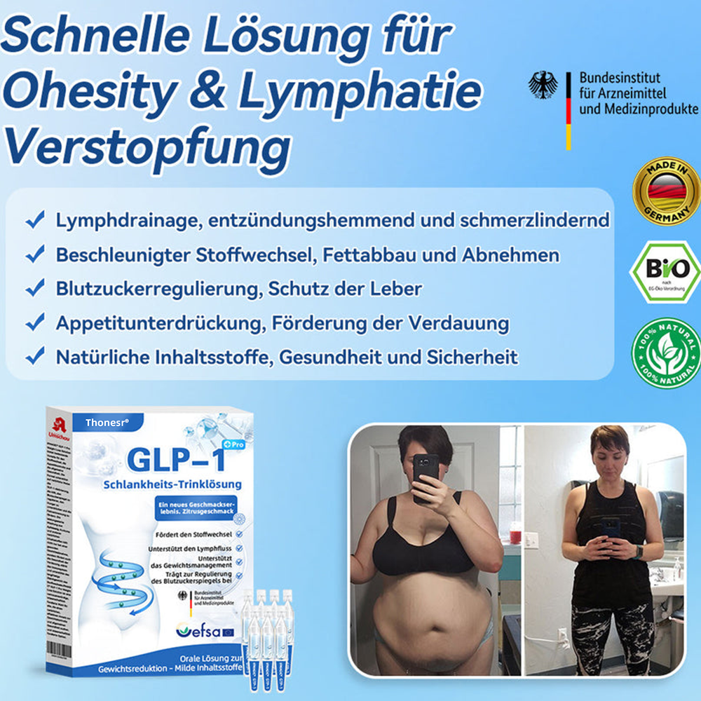 Thonesr® GLP-1 Pro Schlankheits-Trinklösung 7 Tage sichtbare Wirkung, keine Nebenwirkungen, geeignet für alle Altersgruppen 🌹