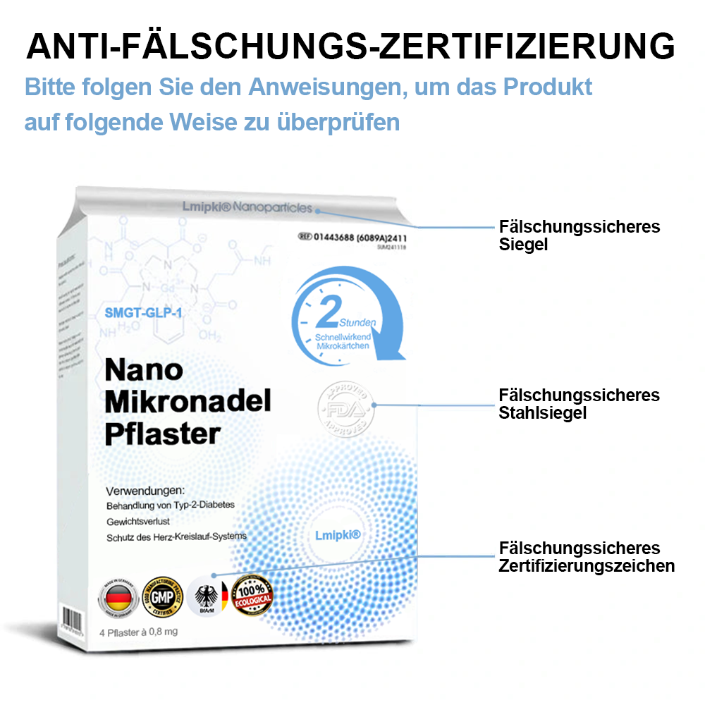 DE Offizieller Laden: Lmipki® 𝐍𝐈𝐃𝐃𝐊-𝐓𝐢𝐫𝐳𝐞𝐩𝐚𝐭𝐢𝐝𝐞 𝐍𝐚𝐧𝐨 Mikronadeln Pflaster⚡（（Balancieren den Blutzucker, schmerzfrei, ohne Nebenwirkungen. Geeignet für Adipositas und Diabetes.）🤩